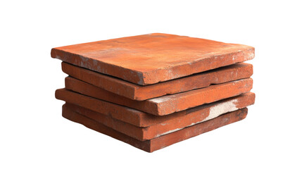 Roof tiles on transparent background