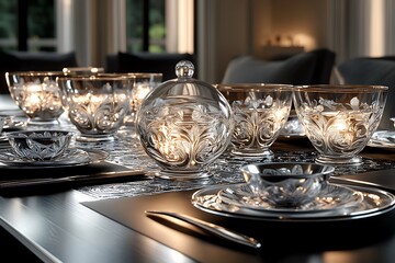 Elegant Dining Set, Interior Scene