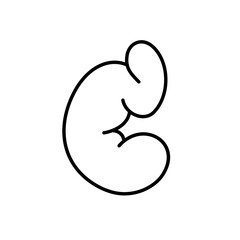 Playful Alphabet Bubble Balloon Graffiti Letter C Outline for Typography and Creative Design