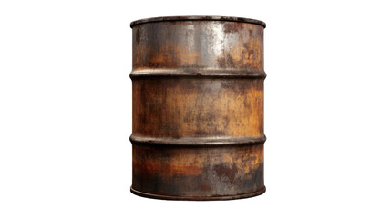 Fototapeta premium Old wooden barrel with vintage oak cask for wine or beer storage in an isolated cellar