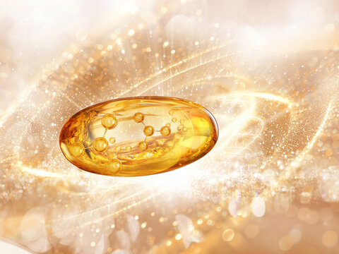 yellow capsule vitamin