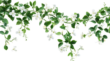 Obraz premium floral background with green leaves