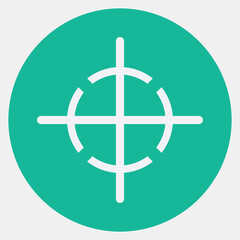 Icon center of gravity. Packaging symbol elements. Icons in color mate style. Good for prints, posters, logo, product packaging, sign, expedition, etc.