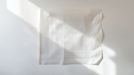 Thin sheet of translucent tracing paper hovering abo