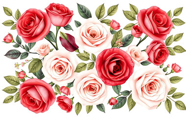 seamless pattern of roses