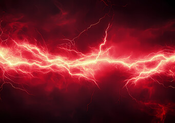 Red Lightning Strikes: A captivating display of raw power and energy. A dramatic lightning bolt electrifies the sky, against a deep red backdrop, conveying a sense of awe and potential. 