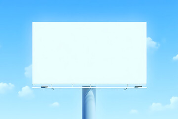 Fototapeta premium Blank billboard for advertising, against blue sky