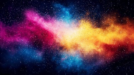 Fototapeta premium Cosmic Nebula: A Vibrant Universe of Stars and Colors