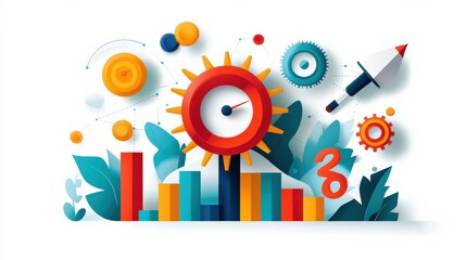 Obraz premium Digital tools for strategic planning in business