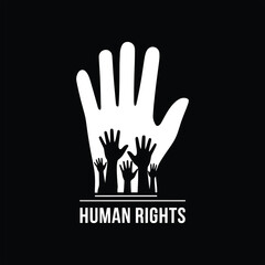 Human Rights vector illustration. hands holding hands vector.