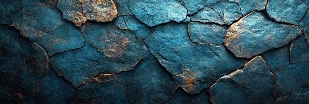 abstract blue marble stone texture background with natural veins and cracks for design and wallpaper