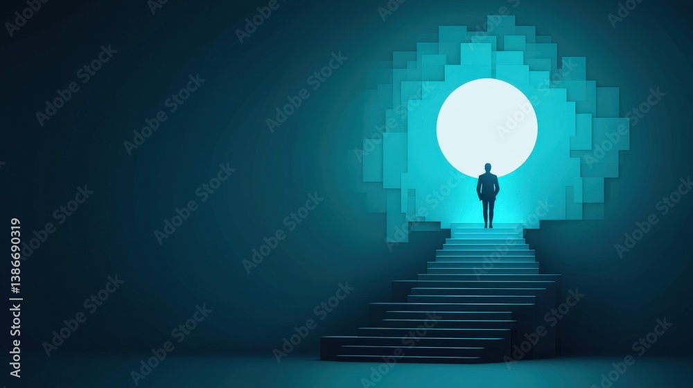 Poster visual metaphors for digital encryption and cybersecurity