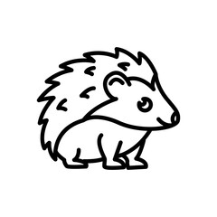hedgehog icon vector, line style icon