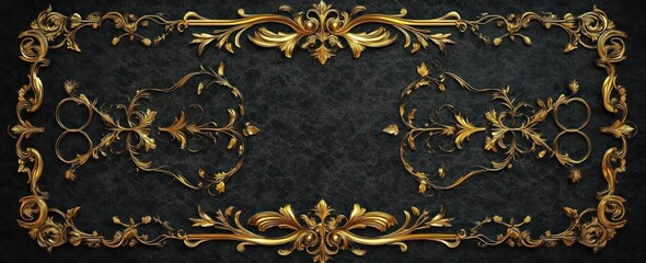Vintage Decorative Frames Set with Baroque and Rococo Patterns