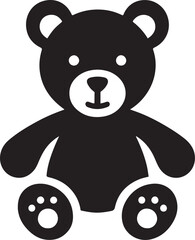 teddy bear silhouette vector
