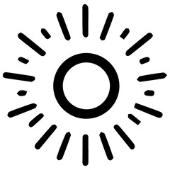 Modern artistic sun silhouette inspired by summer design