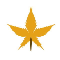 Vibrant golden maple leaf isolated on a clean white background, perfect for seasonal designs or decor