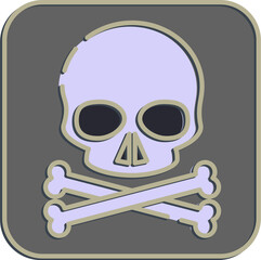 Icon danger. Packaging symbol elements. Icons in embossed style. Good for prints, posters, logo, product packaging, sign, expedition, etc.