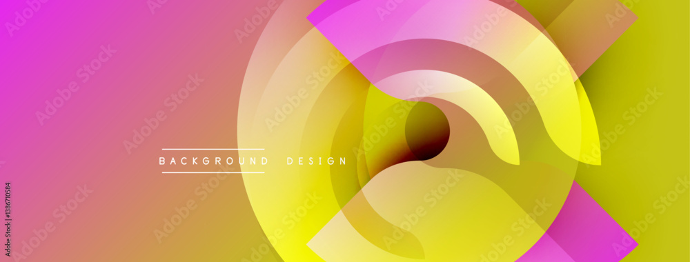 Fototapete abstract colorful background. overlapping circles create dynamic composition. gradient hues blend smoothly. modern design element. vibrant visual experience.