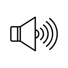 speaker icon isolated on white background