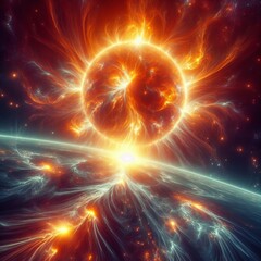 Fototapeta premium fractal burst background