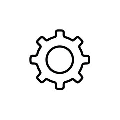 gear icon on white background