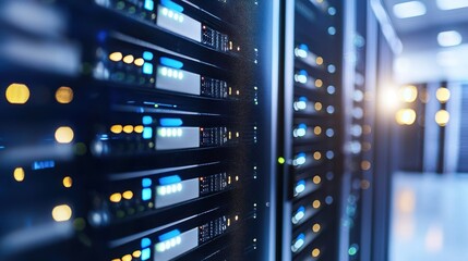 High-Tech Server Room:  A Glimpse into the Digital Core