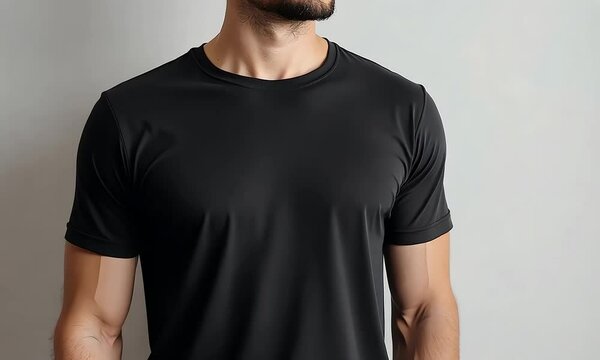 Black T-Shirt Mockup:  A Classic Style for Modern Men