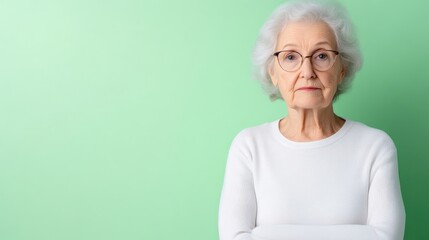 Senior woman with neutral expression