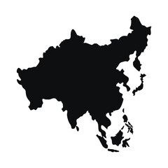 Obraz premium map of asia vector icon