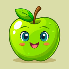 green apple with a worm