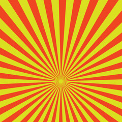 Retro sun rays yellow background 