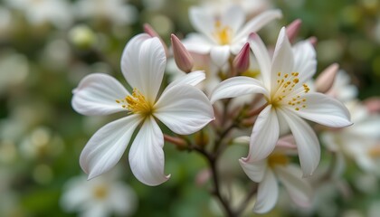 Fototapeta premium white frangipani flowers