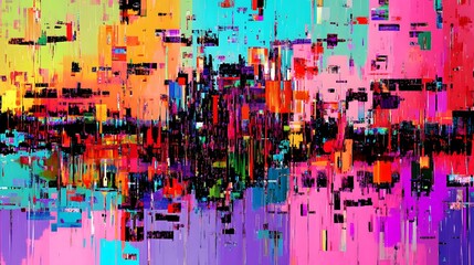 A Vibrant Explosion of Color, Light, and Futuristic Dynamism