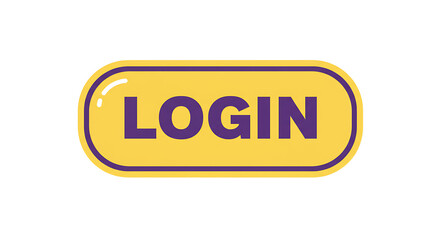 Click Login Button for Access Yellow and Purple Graphic Flat