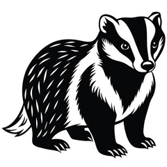 Adobe Illustrator AVector illustration of zorilla isolated on white background. For kids coloring book.rtwork