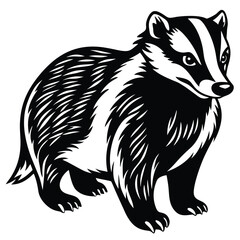 Adobe Illustrator AVector illustration of zorilla isolated on white background. For kids coloring book.rtwork