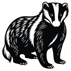 Adobe Illustrator AVector illustration of zorilla isolated on white background. For kids coloring book.rtwork