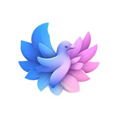 Fototapeta premium Colorful bird with leaf wings