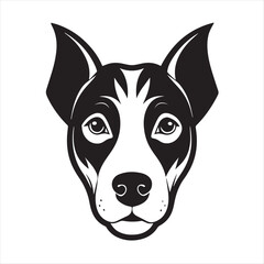 dog head silhouette vector style
