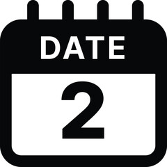 Date 2 calendar icon design vector illustration