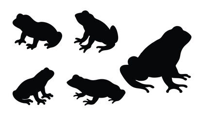 Naklejka premium black silhouette of a frog.