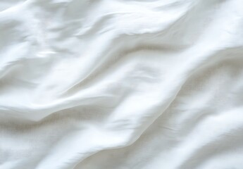 Fototapeta premium Soft White Fabric Texture with Gentle Flow and Natural Wrinkles