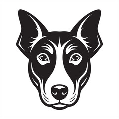 dog head silhouette vector style