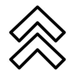 Chevron Double Up Flat Icon