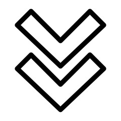 Chevron Double Down Flat Icon © Rahat Ali