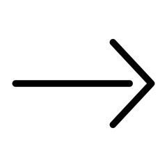 Arrow Thin Right Flat Icon