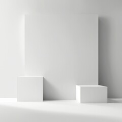 Fototapeta premium Image is a digital abstract artwork featuring a minimalist and geometric style