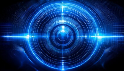 futuristic target with blue light