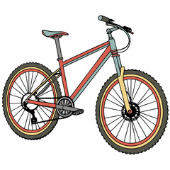 Fototapeta premium red bicycle on white background